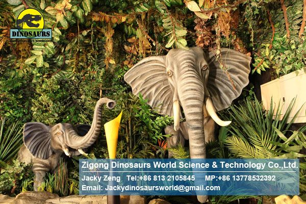 Playground Equipment animatronic animal replica show elephant DWA015