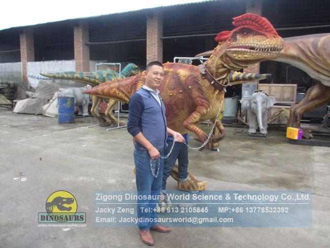 Customized walking with robotic dinosaur costume DWE3324-15