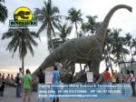 Life size animal fiberglass statue animatronic dinosaur Brachiosaurus DWD182